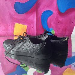 LV LOUIS VUITTON Monogram Embossed Calfskin