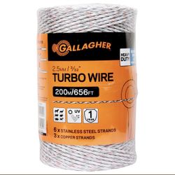 Gallagher Turbo Wire, a high-performance electric fencing wire designed for superior conductivity and durability.