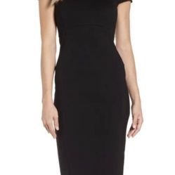 Black Pencil Midi Dress