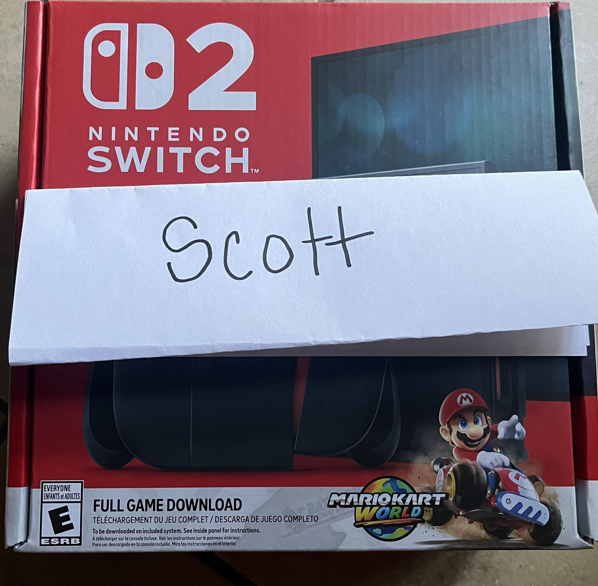 Nintendo Switch 2 Mario Kart World Bundle New Unopened Factory Sealed