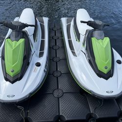 Pair Of 2017 Yamaha Waverunner EX W/ Floating Dock