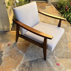 Matching Chairs Wood Frame W/ Gray material 