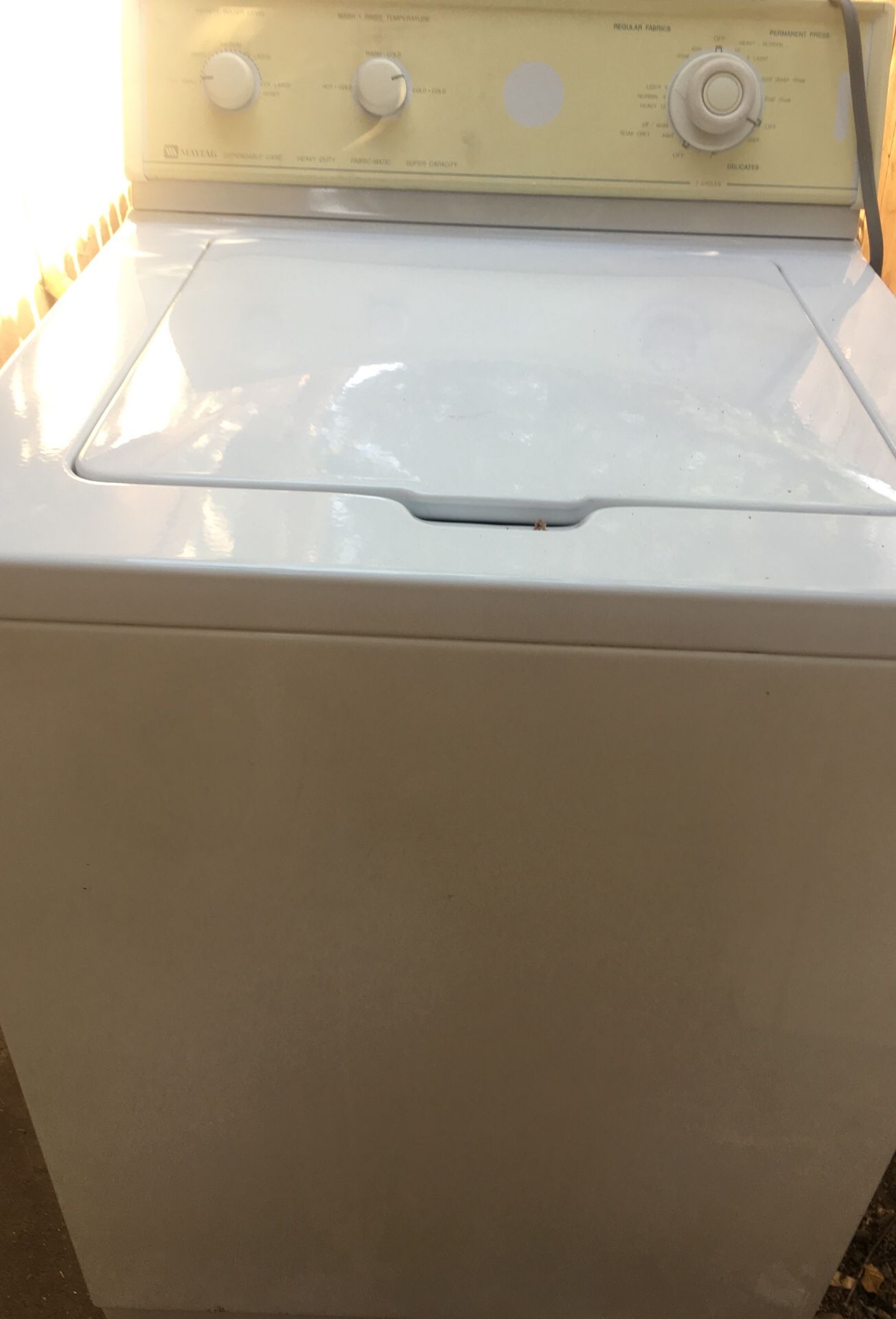 Maytag DEPENDABLE CARE FABRIC MATIC Super Capacity washer