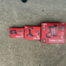Craftsman Nailer/ Impact Drill / Set Of Battery 