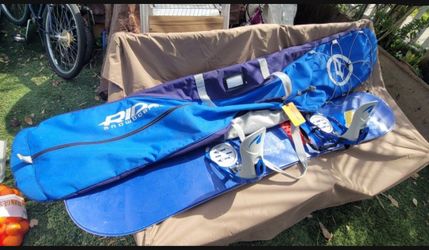 Ride USA Snowboard 159 K2 Clicker Bindings With Shimano  Travel Bag Case