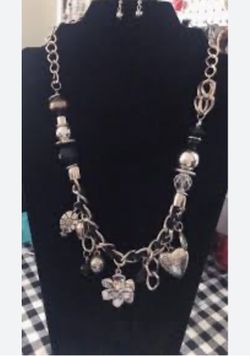 Paparazzi Charmed Necklace Silver Toned