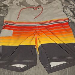 George Swim Trunks Large 36-38 At the Knee Board Shorts Quick Dry UPF 50+ Stretch $25