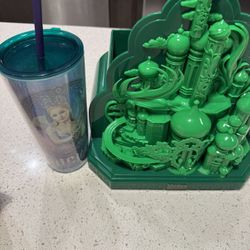 Wicked For Good Official Popcorn Bucket Emerald City & Tumbler w Glinda/Elphaba