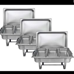 3 Tray Chafing Dish Stainless Steel