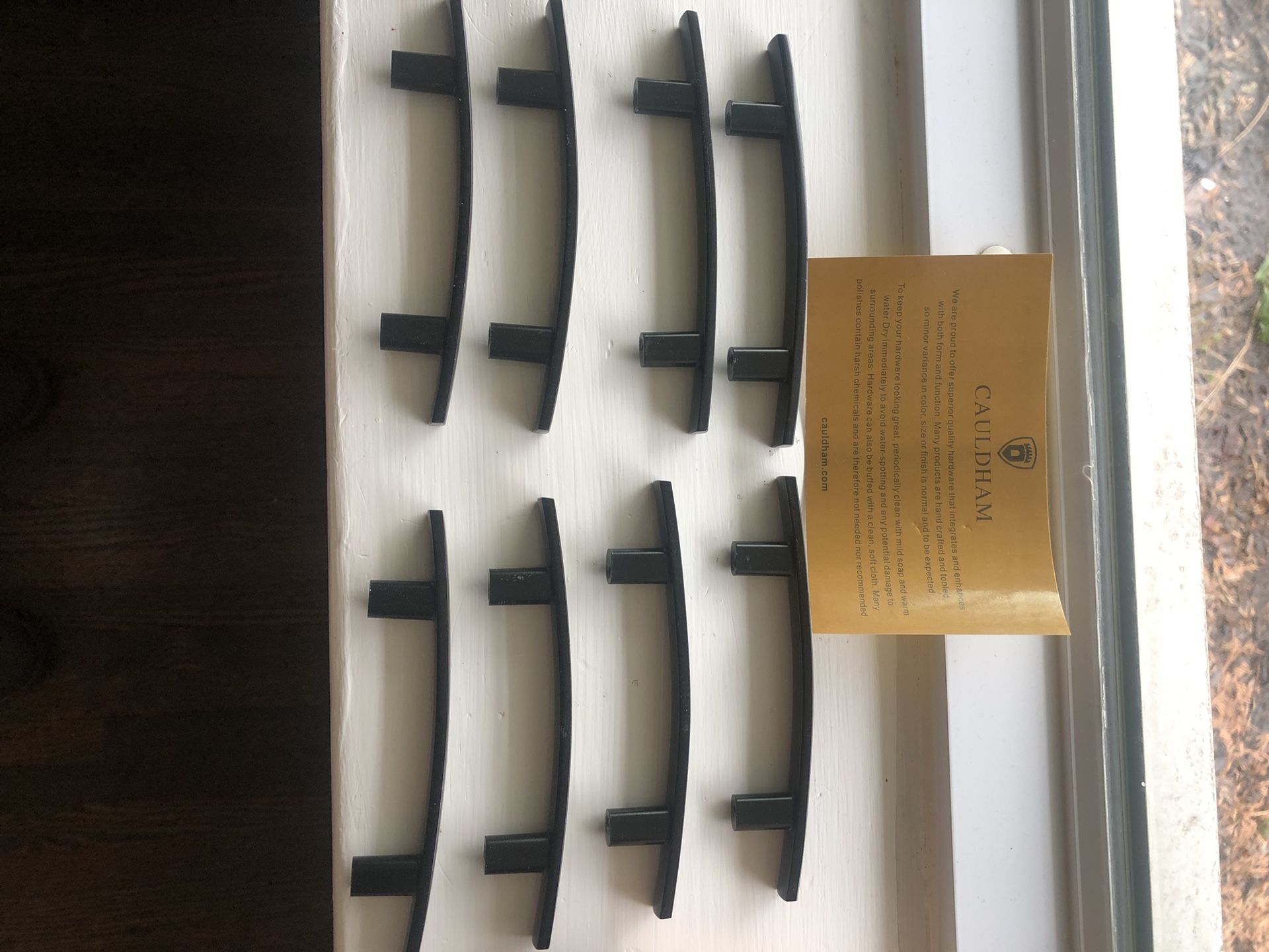 Black Kitchen Cabinet or Drawer pulls (8)