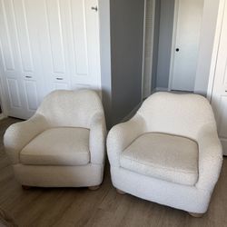 CB2 - Cream Bouclé Accent Chairs price for the Set