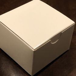 Boxes 3x3x2 Gift Wedding Favors Packaging White gloss lightweight cardboard