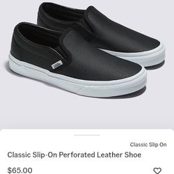 CLASSIC SLIP ON PREMIUM LEATHER VANS