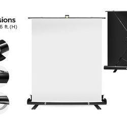 60 x 75 Inch Auto Locking Collapsible White Background Screen