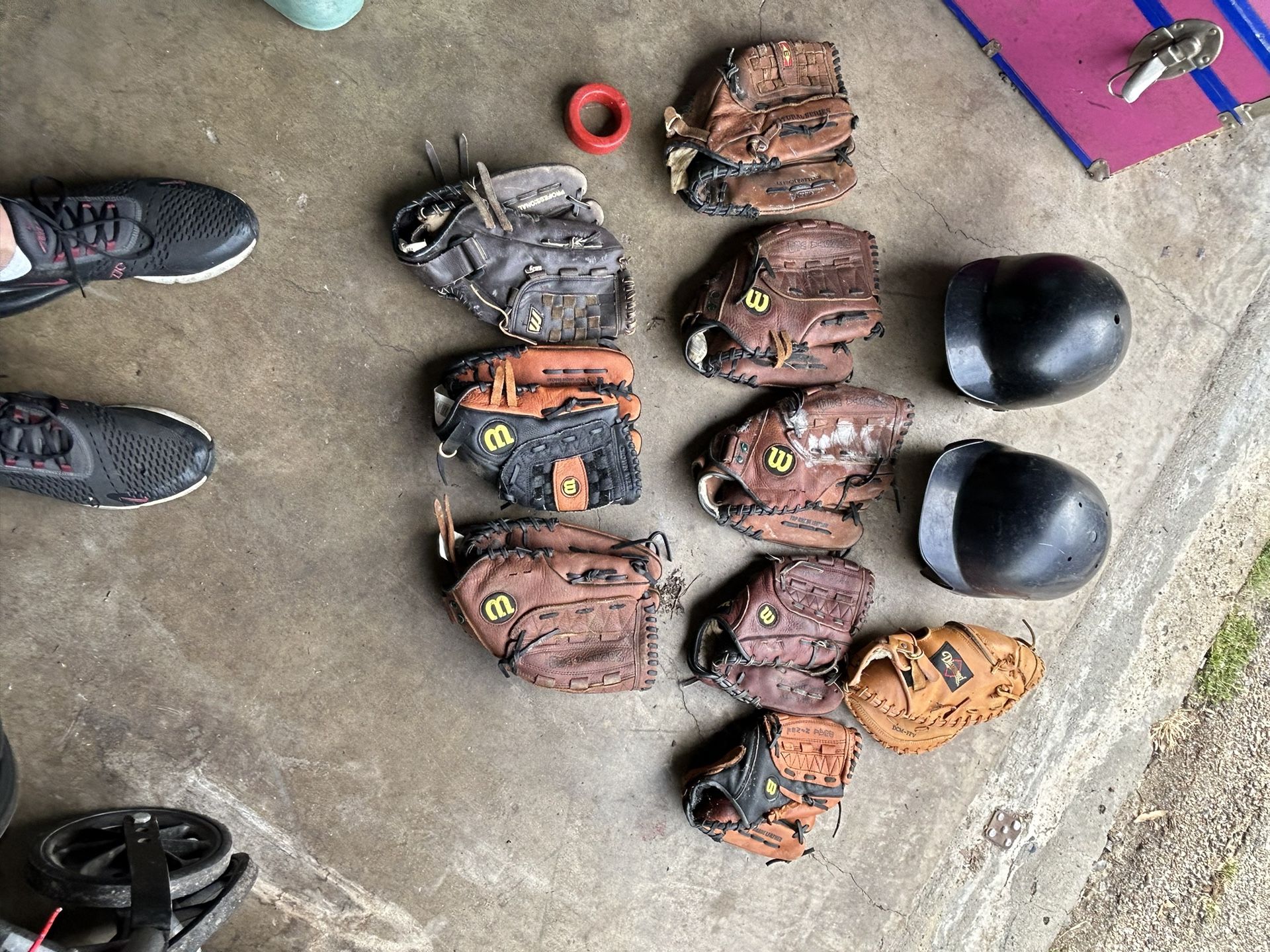 BaseBall Gloves, Balls ,helmets