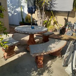 Patio Set/Concrete Benches