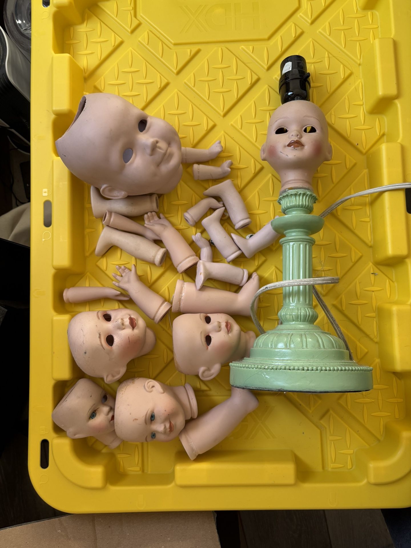 Doll Parts For Sale Whole Lot Including Lamp