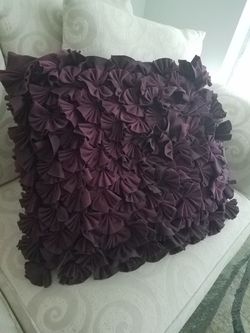 Decorative purple cushion