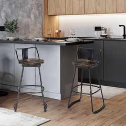 2 Lux Swivel BAR STOOLS