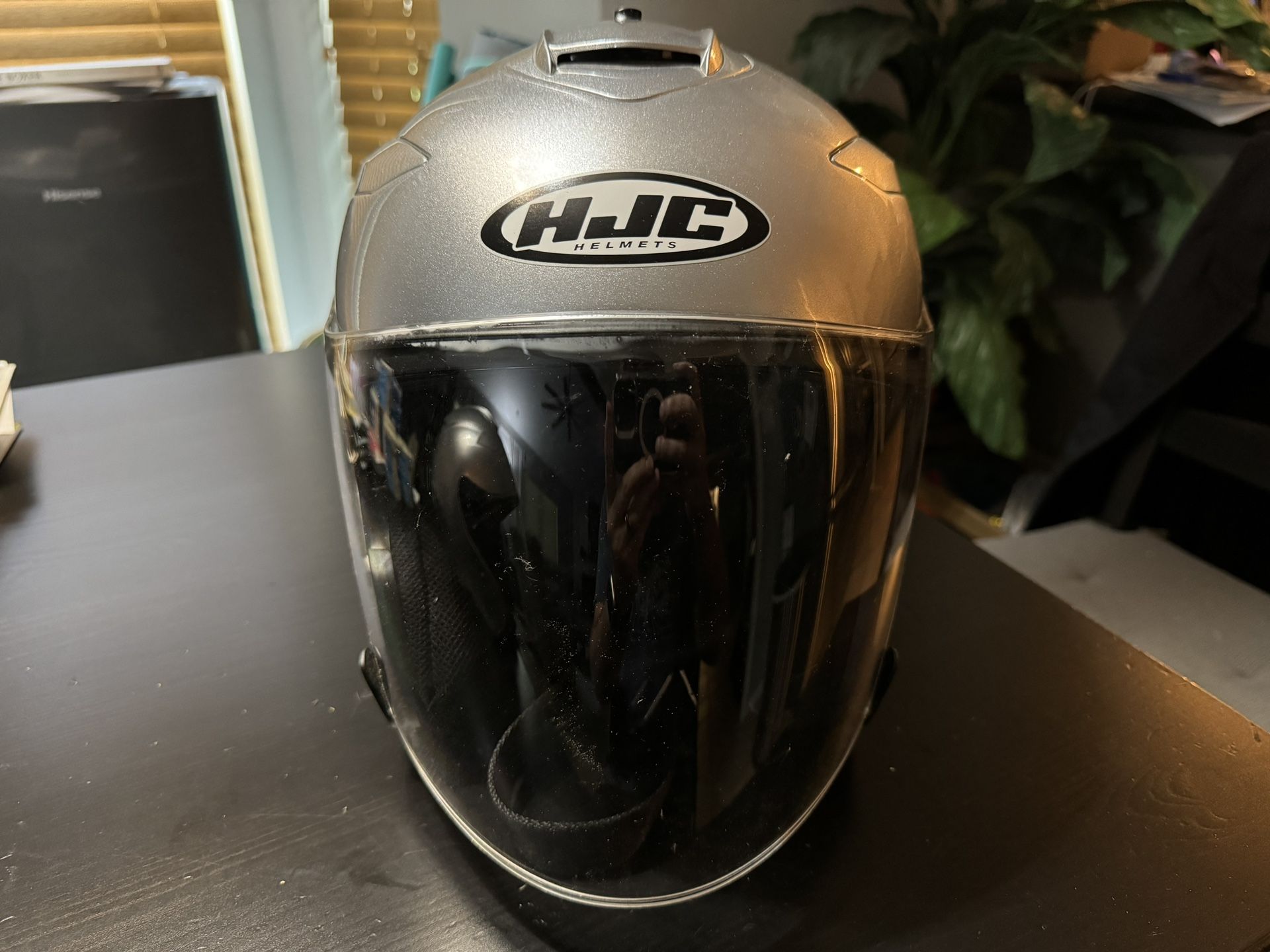 2 Three-Quarter Motorcycle Helmets Size Medium and XL