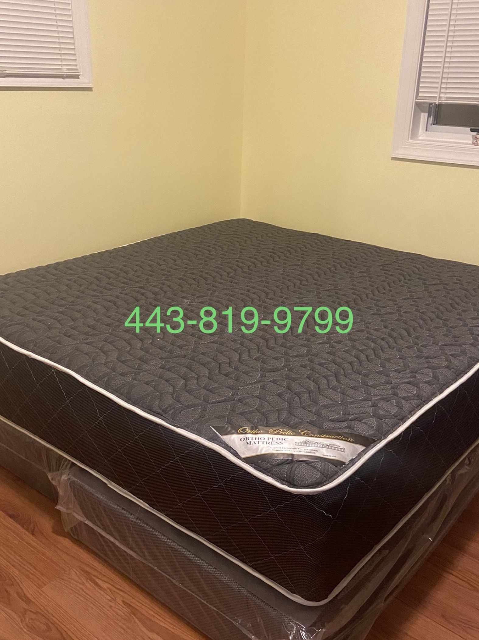 New Queen Mattress - Double Sides /14 Inch And Come With Free Box Spring - Free Delivery 🚚 Today