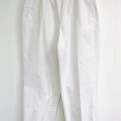 18 Short Wmn 2 Pocket Elastic Waist Karet Francisca Classic White Pull On Pants18