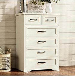 7-Drawer Rustic Dresser, Retro Style Storage Chest