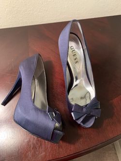 Navy Blue Open Toe Shoes