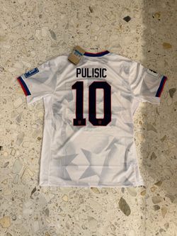 Christian Pulisic #10 Size M USA Red White & Blue World Cup Soccer Jersey​​​​​​​​​​​​​​​​