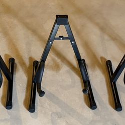 3 Foldable A-Frame Guitar Stands NEW