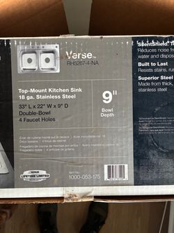 Kohler Verse Double-Bowl Stainless Steel Kitchen Sink