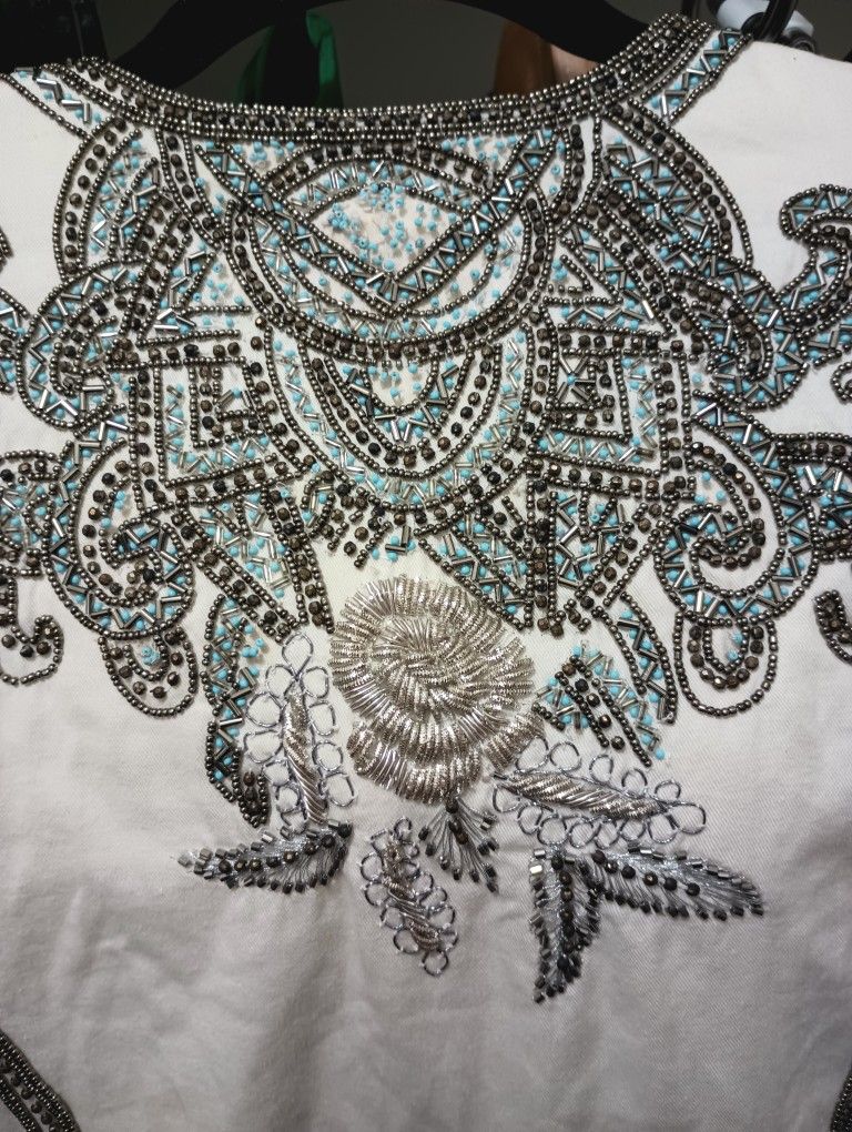 Haute Hippie Beaded Moto Jacket