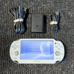 Sony PS Vita PCH-1001 White OLED Handheld Console Tested Working + Charger