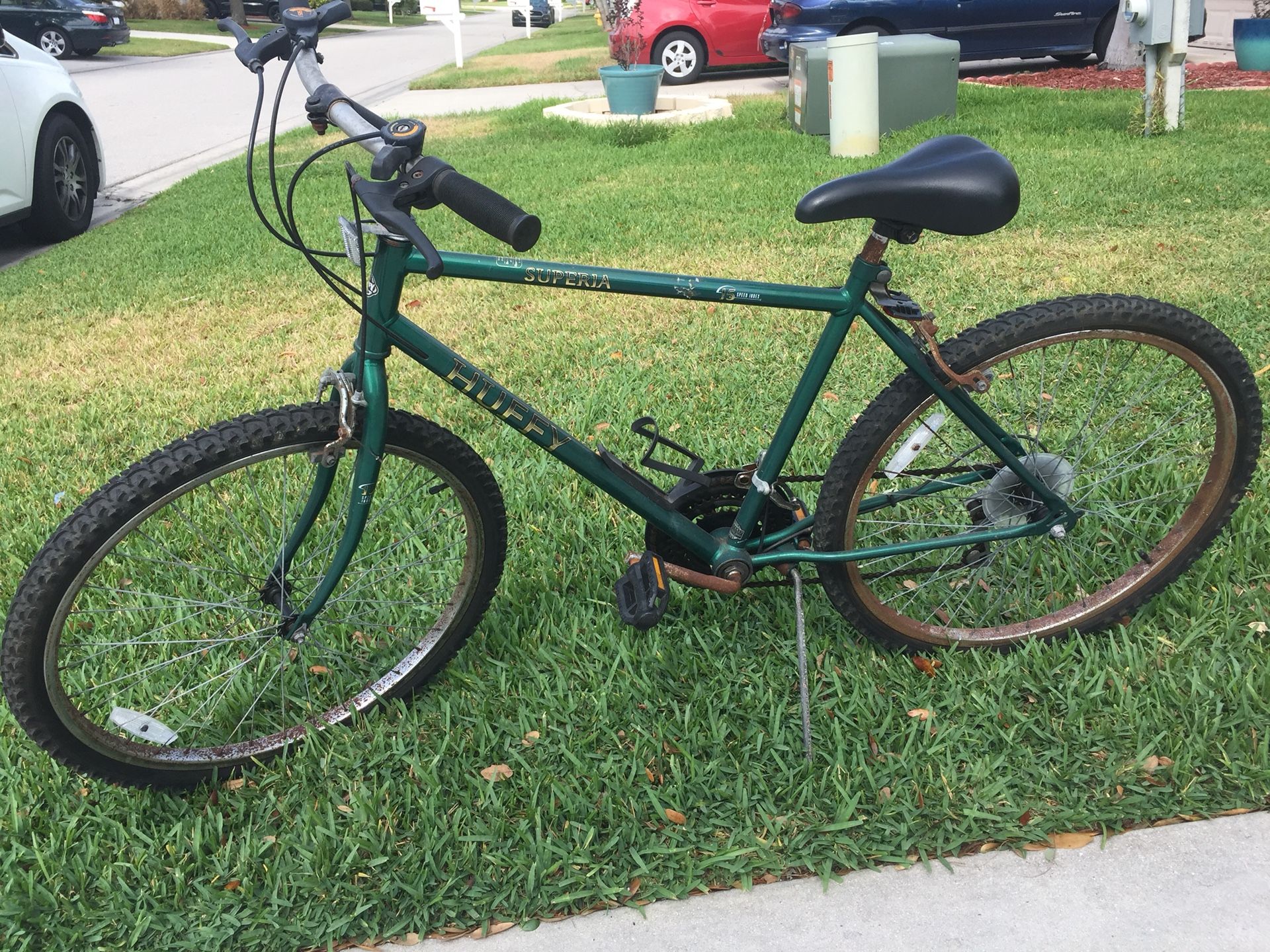 Huffy Superia 15 Speed Index Green Bike
