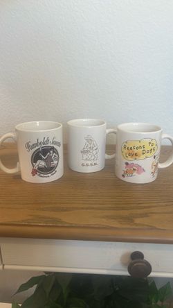 Set of 3 Collectible Coffee Mugs - Vintage