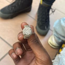 Sterling Silver Diamond Ring 