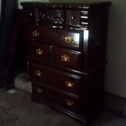 Cherry Wood Chest o' Drawers - Dresser