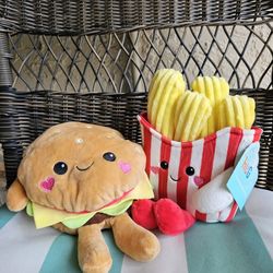 Hug Me Stuffed Plush Cheeseburger & Fries Toy