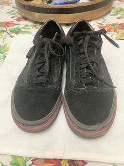 Vans Old Skool Skate Shoe Black Flame size 8.5 Preowned