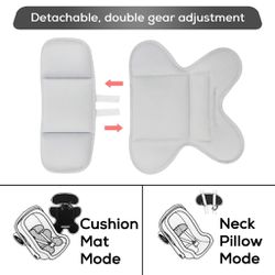 Car Seat Cushion Insert For Car Seat Grey, Compatible With Doona Stroller 