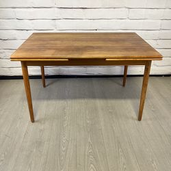 MCM Teak Expanding Dining Table Rectangular