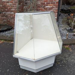 Unique Glass Corner Display Case 