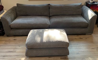 Beautiful 4 seater couch and ottoman