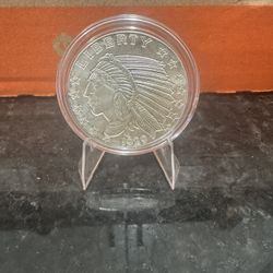 1 oz Incuse Indian Silver Round .999 fine Silver Bullion 1 Troy Ounce