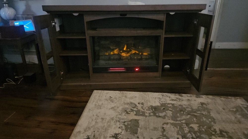 Electric Fireplace With Remote