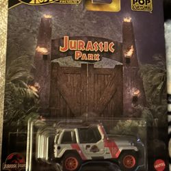 Hot Wheels PremPop Culture Jurassic Park 92 Jeep Wrangler Sahara