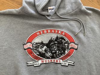 Nebraska Huskers Sweatshirt Hoodie Large Vintage