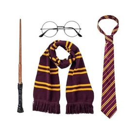 Spooktacular creations Harry Potter wizard costume accessories set with glasses, tie, wand & scarf