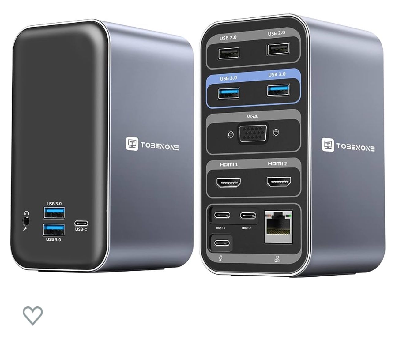 Riven Dual Monitor Docking Station - 13 Ports