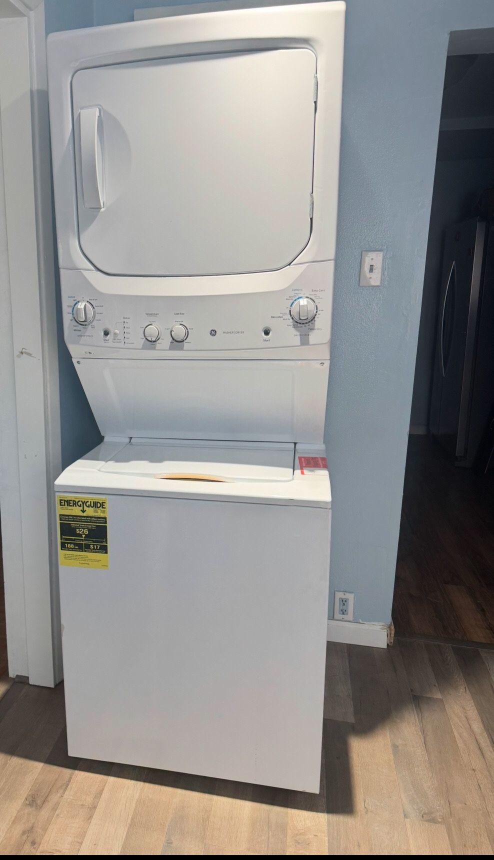 Large capacity, stackable, washer, and dryer